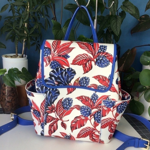 Tory Burch Kerrington Leather Floral Backpack main image 4